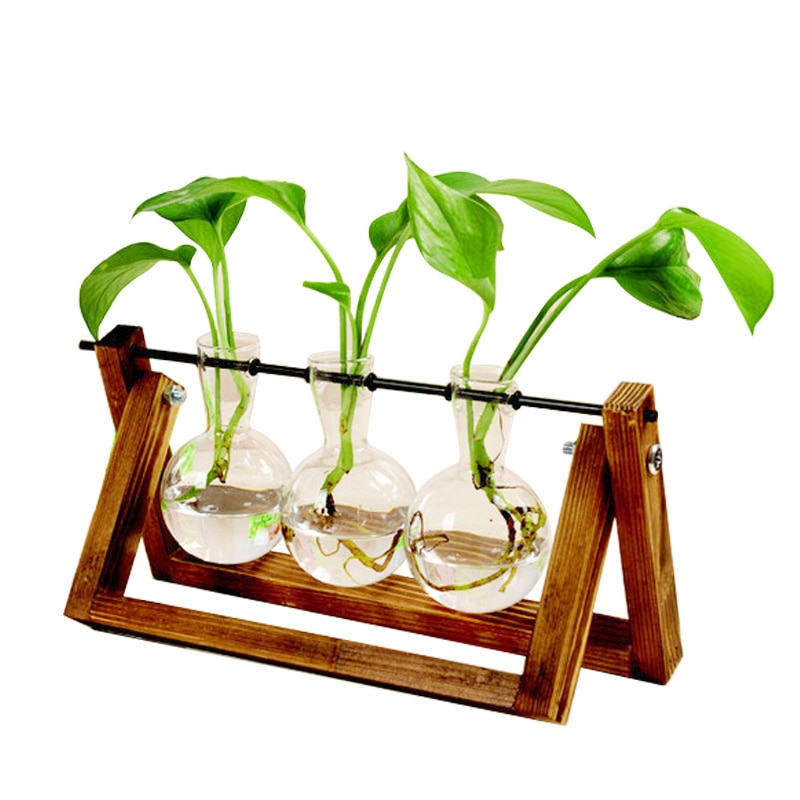 Terrarium-Creative-Hydroponic-Plant-Transparent-Vase-Wooden-Frame-vase-decoratio-Glass-Tabletop-Plant-Bonsai-Decor-flower
